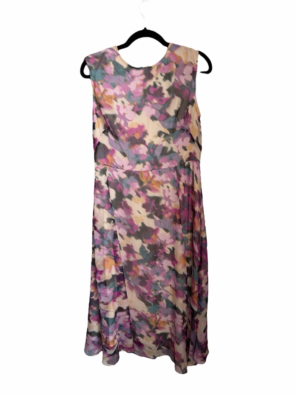 Maggy London Floral Maxi Dress in Pink, Cream and Purple